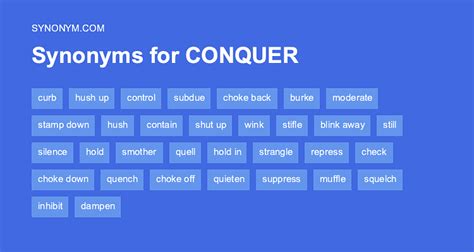 conquer antonyms|CONQUER Synonyms: 140 Similar and Opposite Words.